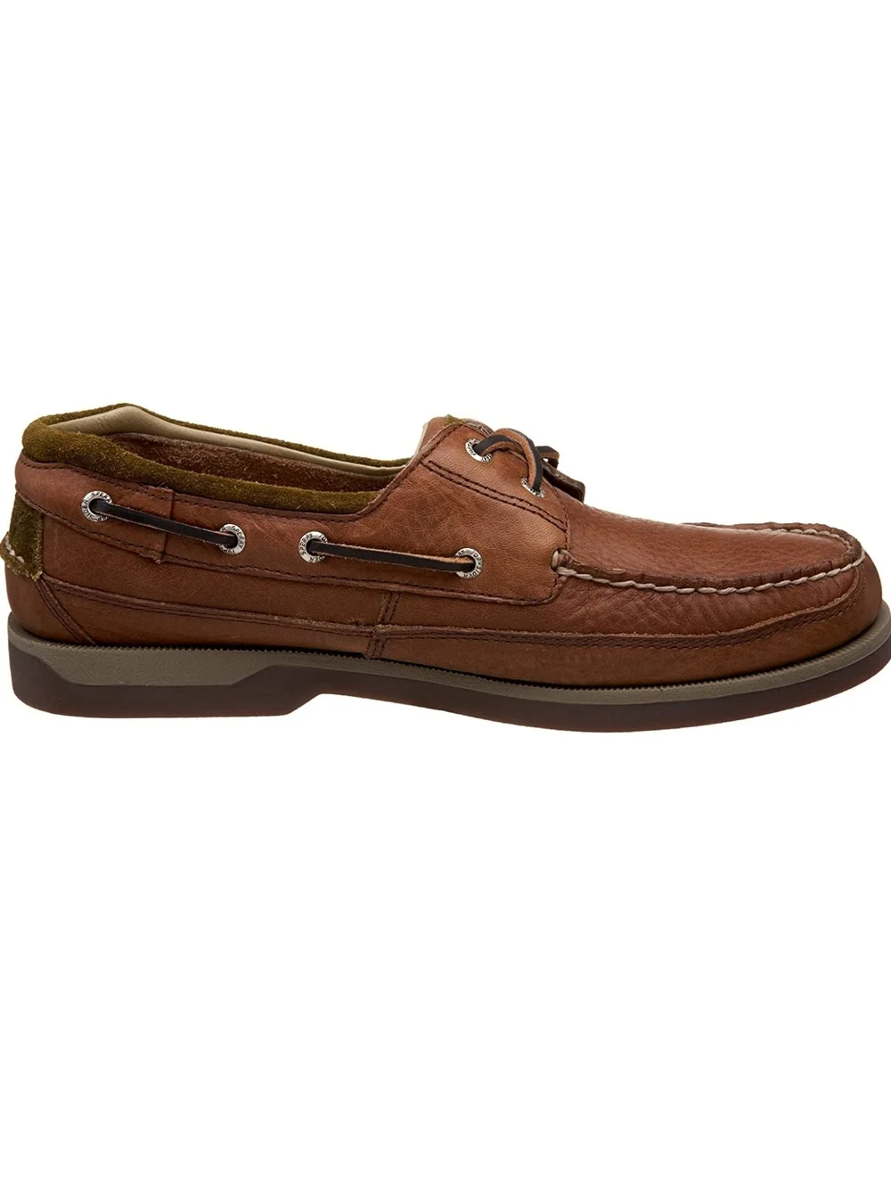 Sperry Brown Leather Moc Toe Boat Shoe